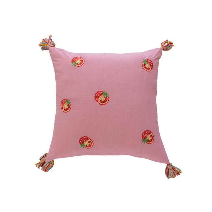 Embroidered Pineapple Accent Pillow