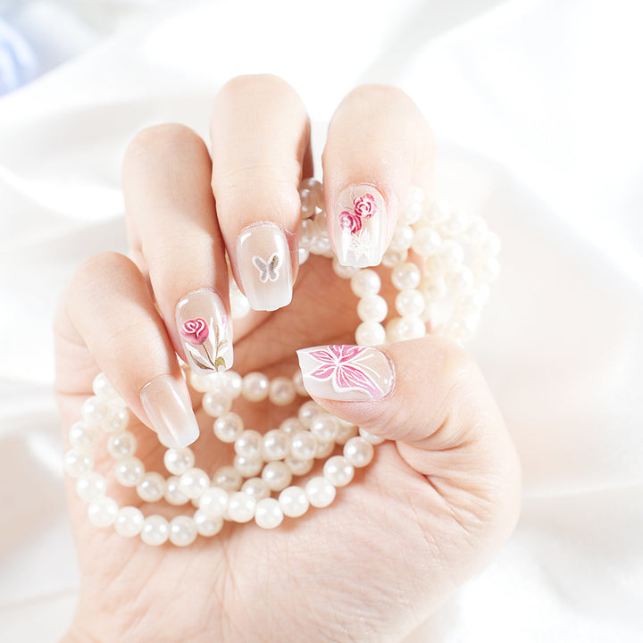 Artistic Floral Nail Tips Kalsten