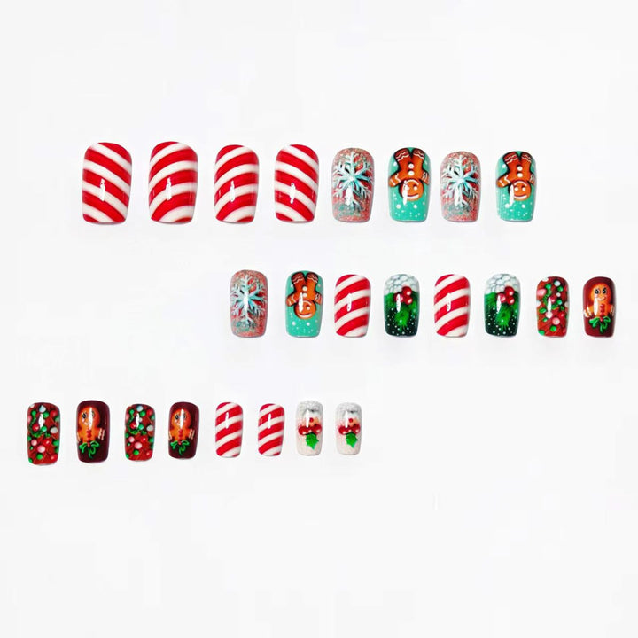 Artificial nails in gingerbread house design Kalsten