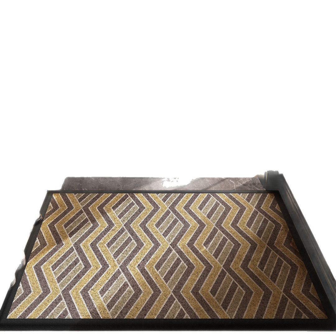 Textured Geometric Entrance Mat Kalsten