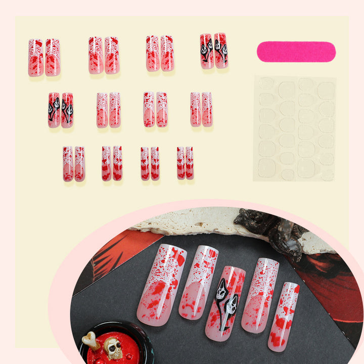 Artistic Halloween-Themed Press-On Nails kalsten