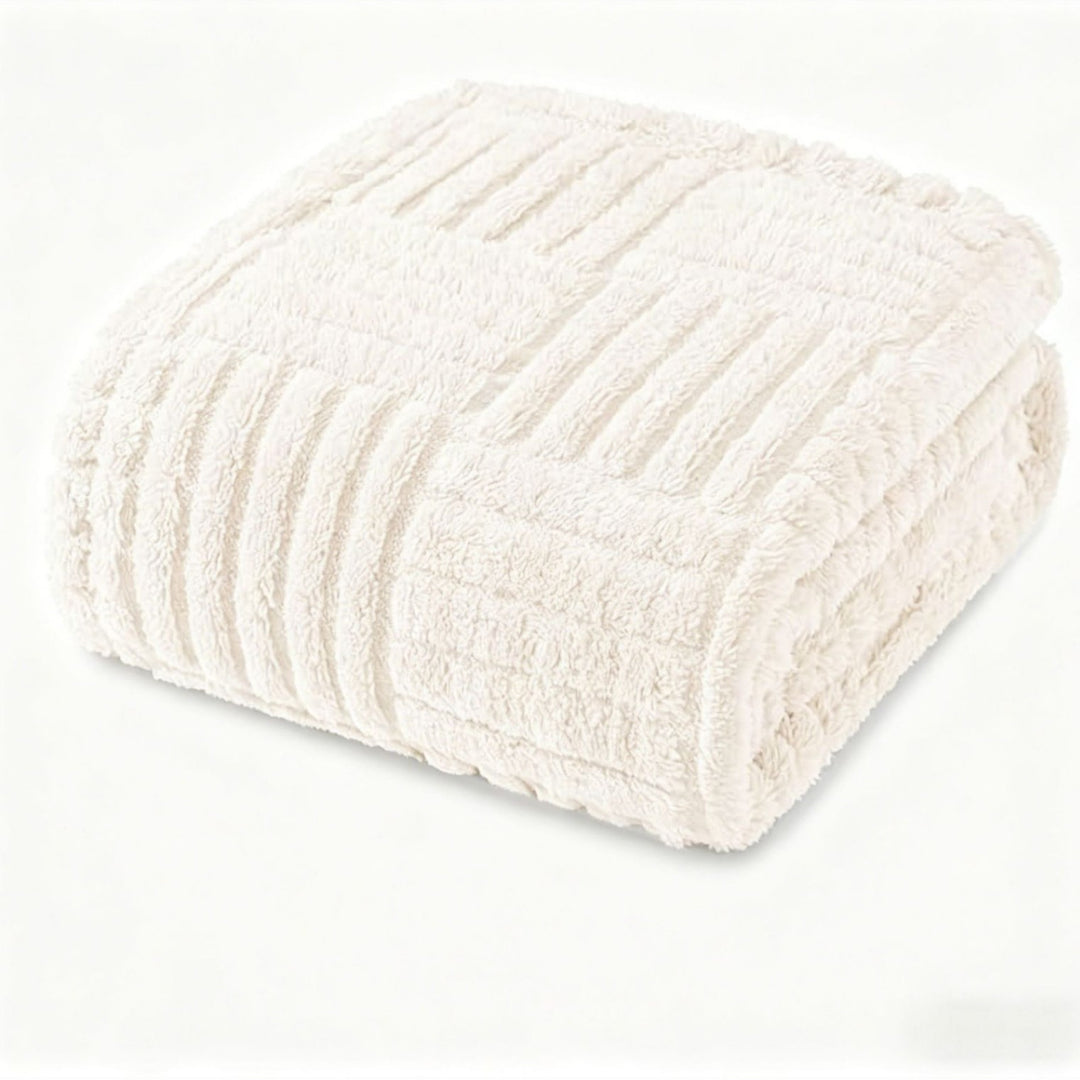 Textured Fleece Throw Blanket