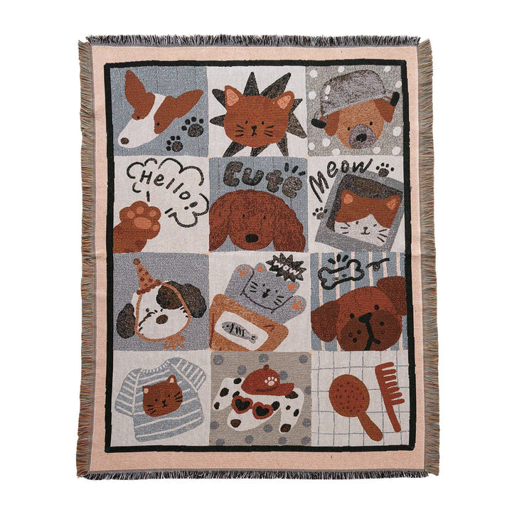 Animal-Themed Cozy Throw Blanket