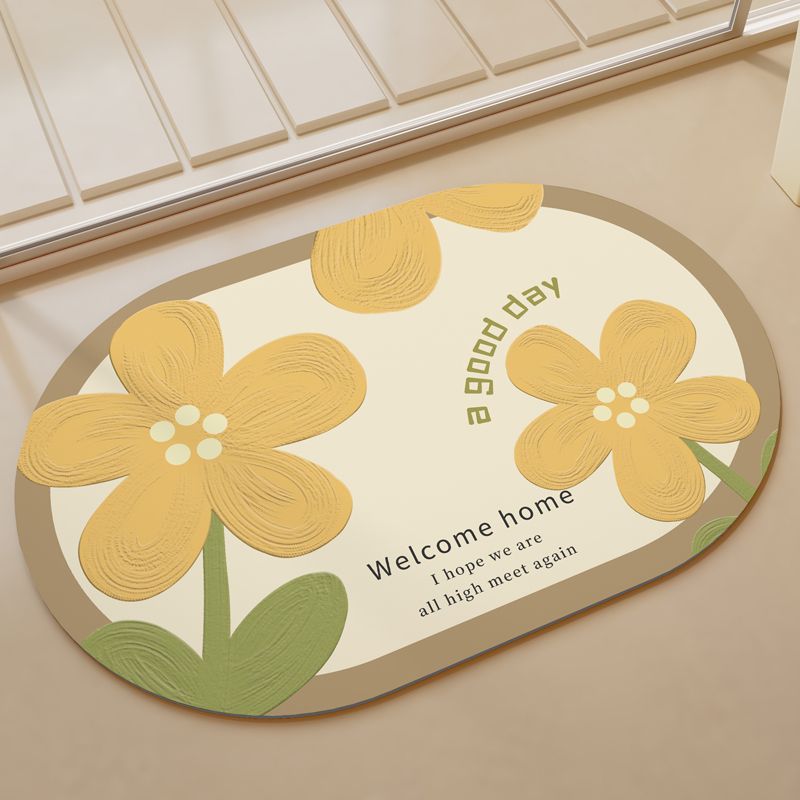 Charming Floral Welcome Mat Kalsten