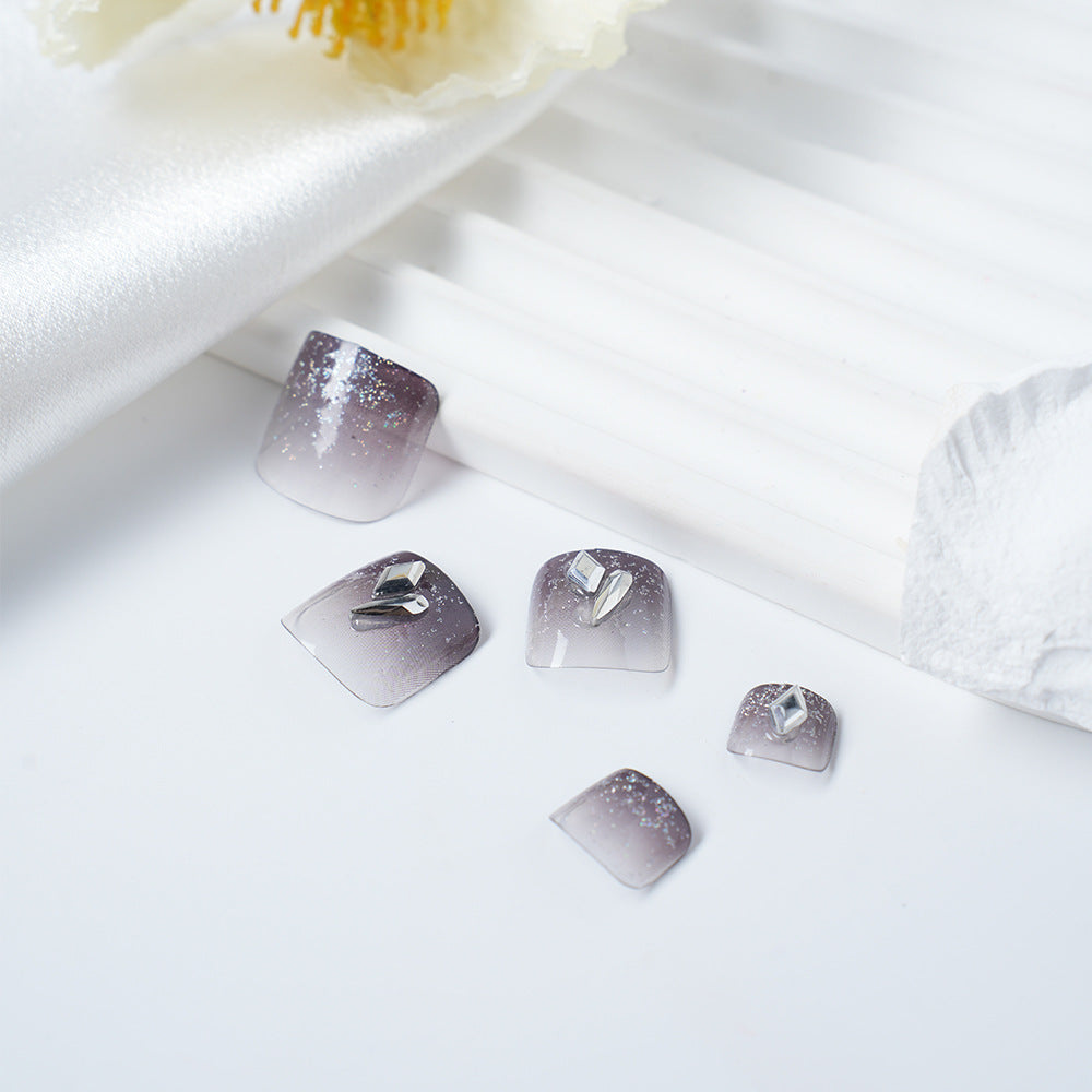Glamorous Glitter Ombre Press-On Nail Set Kalsten