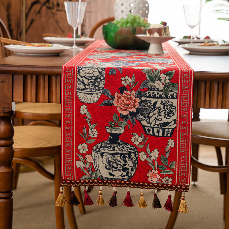 Ornate Floral Design Table Runner