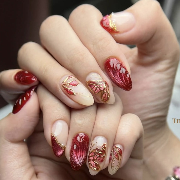 Artificial artificial nails with 3D decorations Kalsten