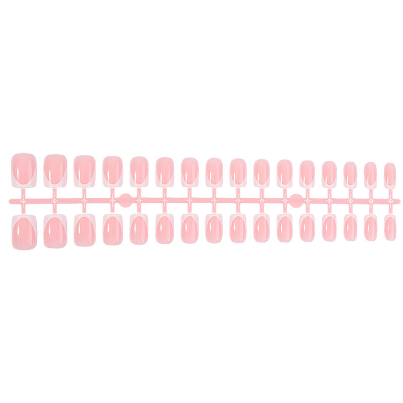 Acrylic nail set with elegant French tips and nourishing accessories Kalsten