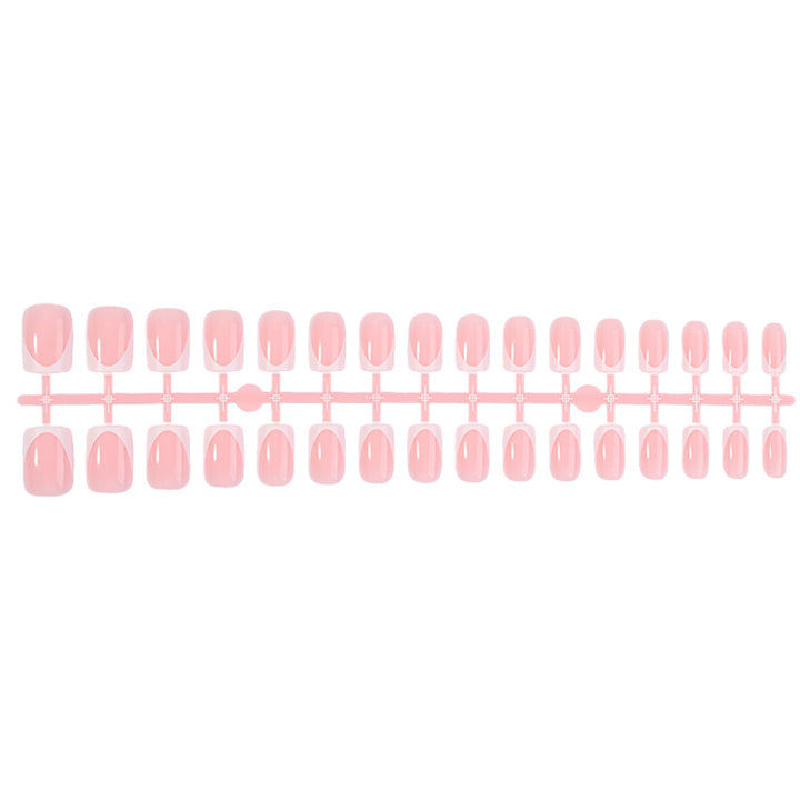 Acrylic nail set with elegant French tips and nourishing accessories Kalsten