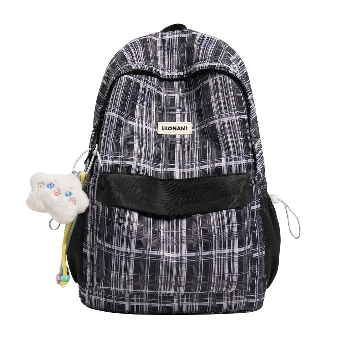 Chic Checked Casual Backpack Kalsten