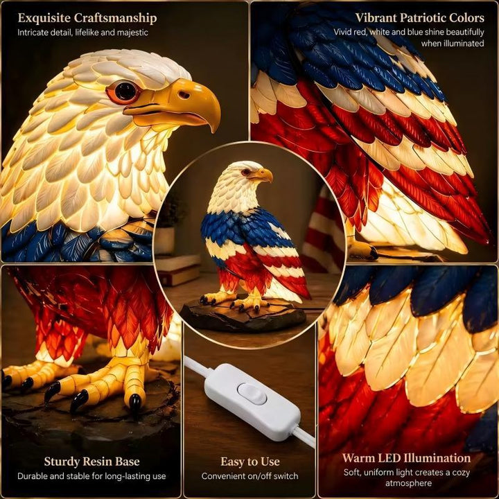 Decorative LED table lamp in eagle design Kalsten