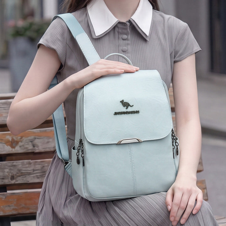 Durable Multi-Functional Leather Backpack Kalsten