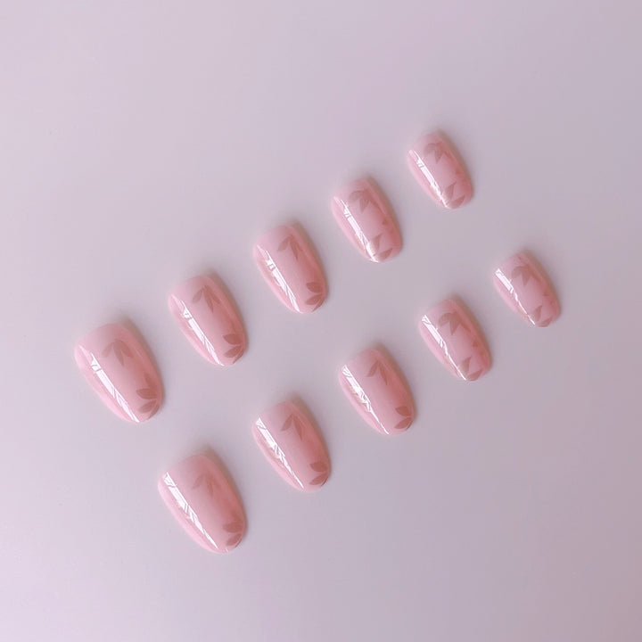 Artificial nail set with elegant leaf design Kalsten