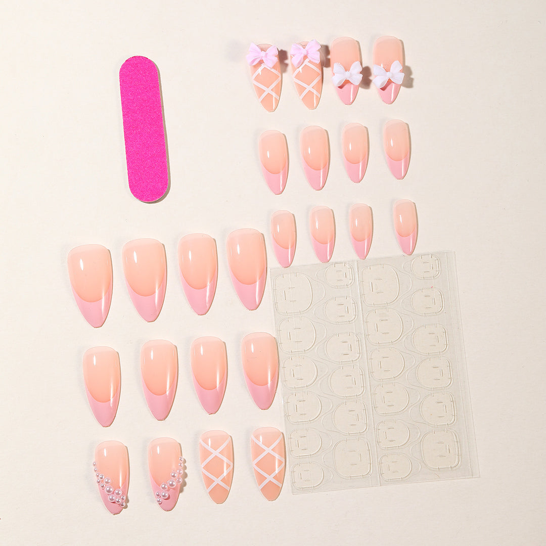 Elegant Floral Stiletto Nail Art Extensions Kalsten
