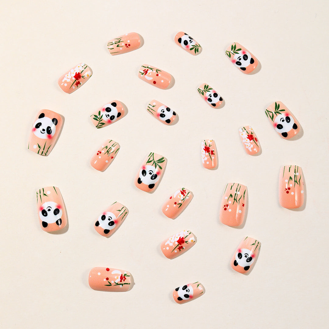 Playful Panda-Themed 3D Nail Art Set Kalsten