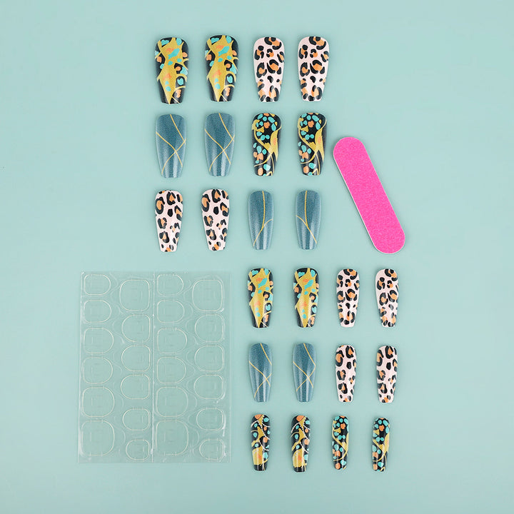 Creative artificial nails in modern animal print design Kalsten