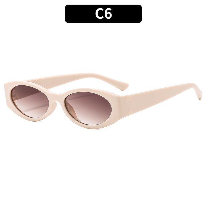 Sleek Oval Frame Sunglasses