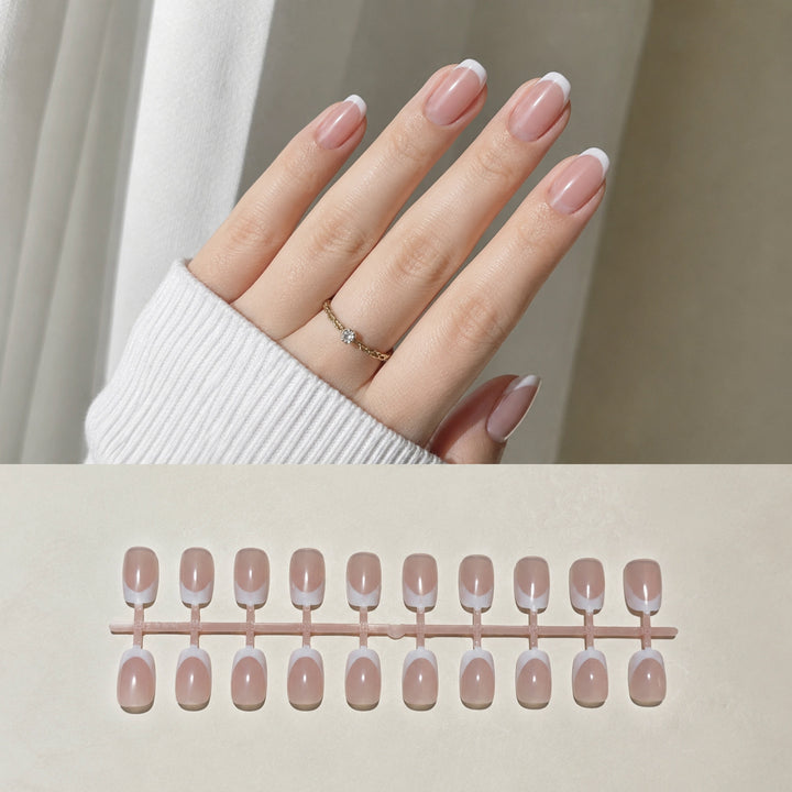Chic French Tip Press-On Nail Art Set Kalsten