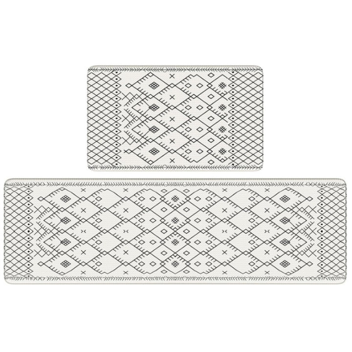 Non-Slip Geometric Print Kitchen Mat Set Kalsten