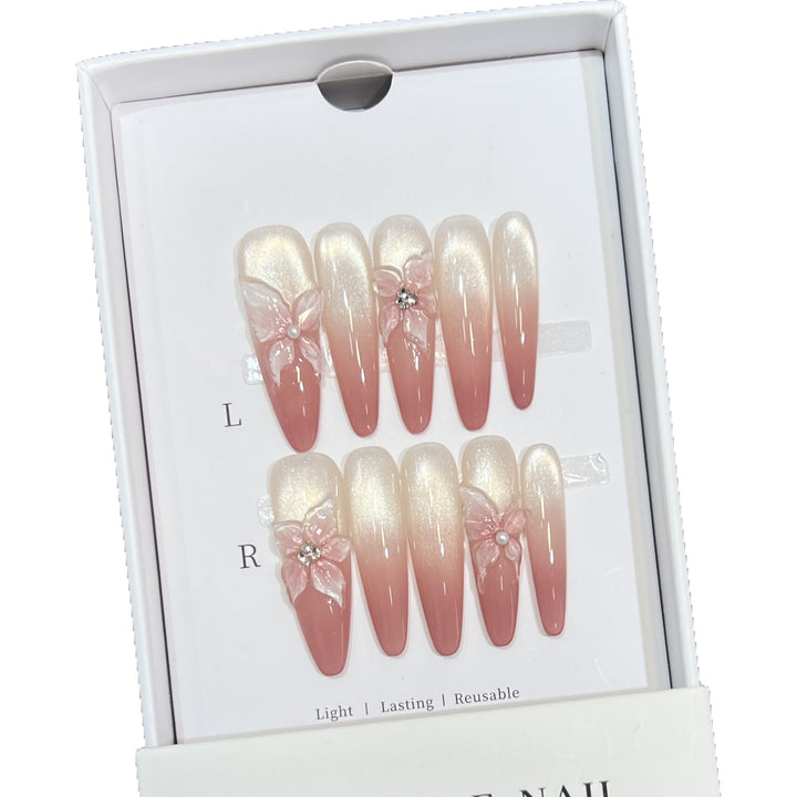 Floral Art Stiletto Press-On Nail Set Kalsten