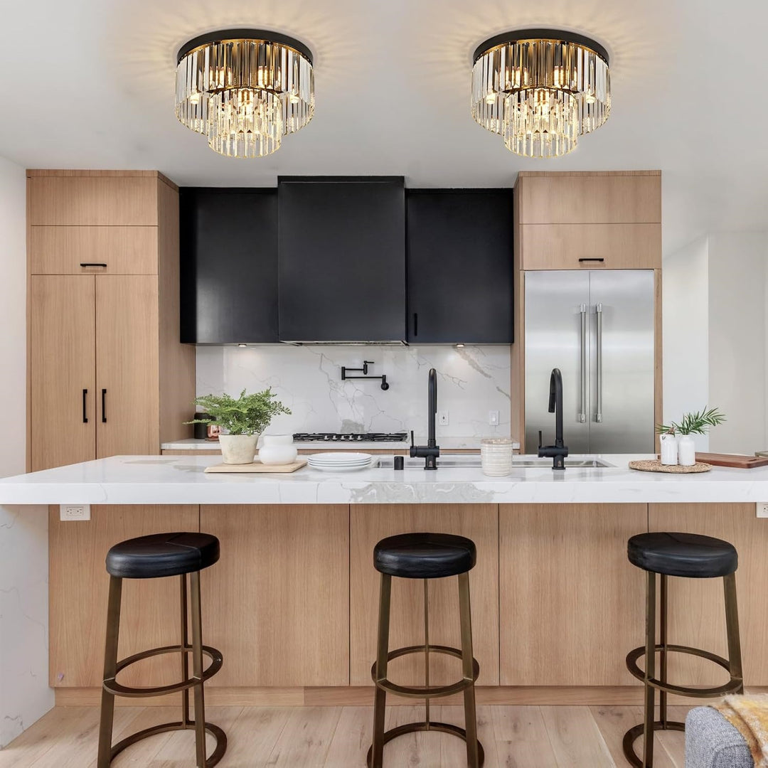 Modern Crystal Flush Mount Ceiling Light
