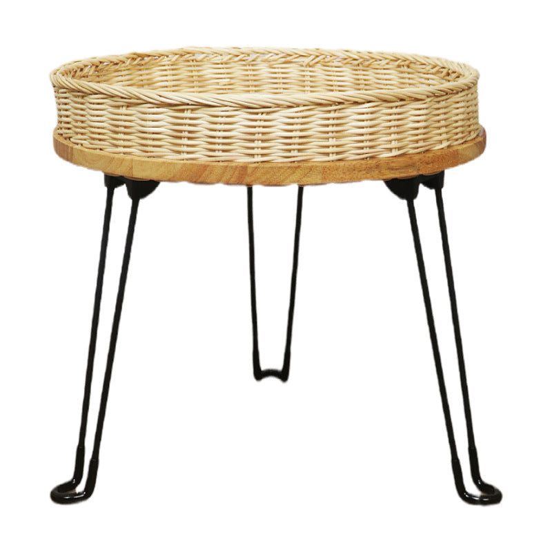 Woven Round Storage Table Kalsten