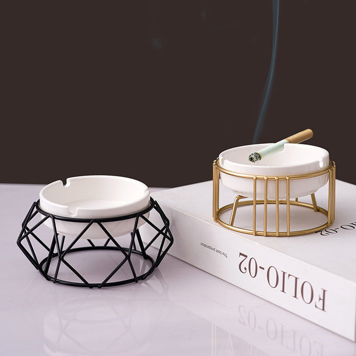Geometric Wire Ashtray Holder