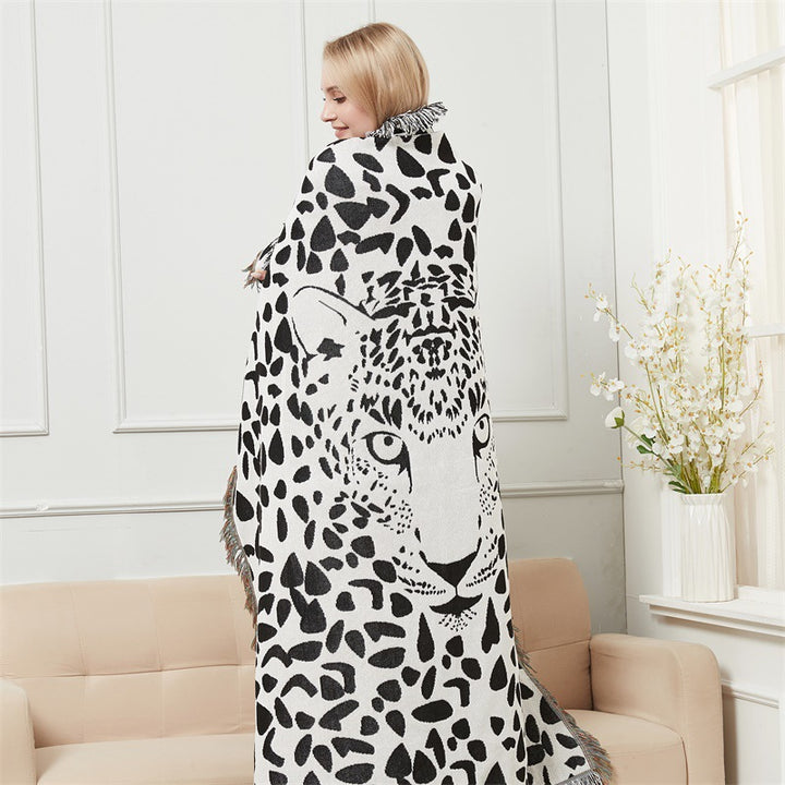 Artistic Leopard Print Throw Blanket
