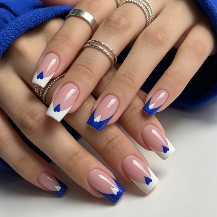 Artistic Heart Design Nail Enhancements Kalsten