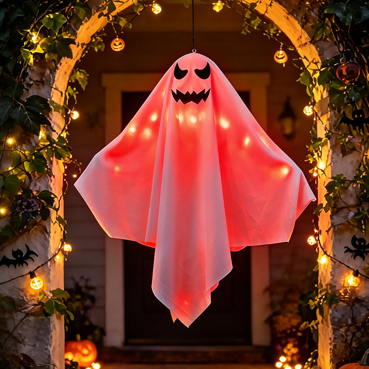 Decorative Halloween Ghost Figure with LED Lighting