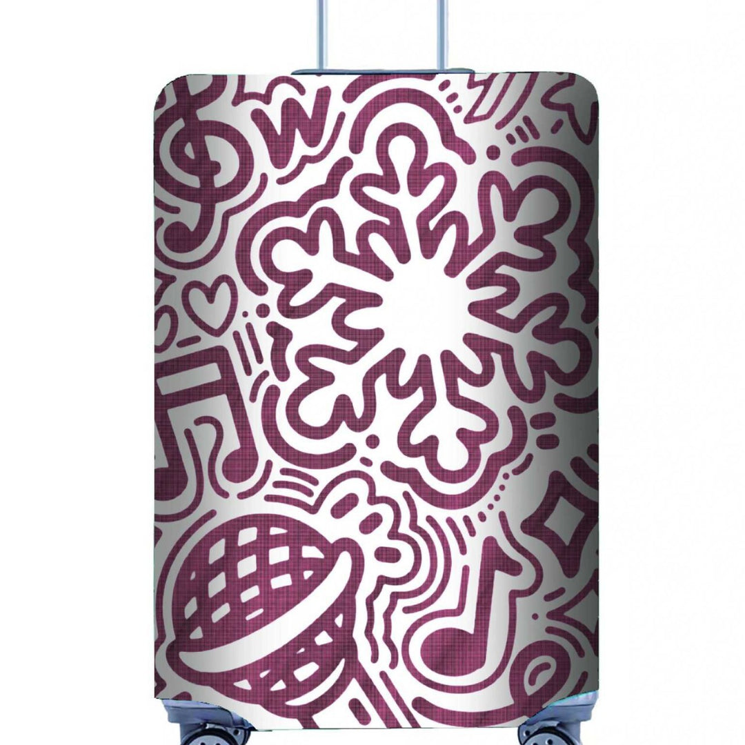 Women's Hard Shell Suitcase with Modern Geometric Design Kalsten