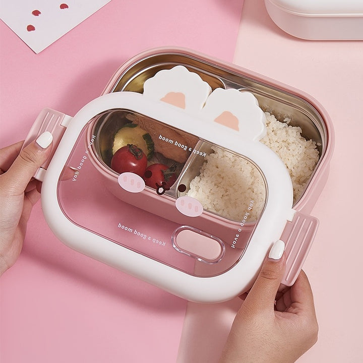 Cute Animal-Themed Multi-Compartment Lunch Container