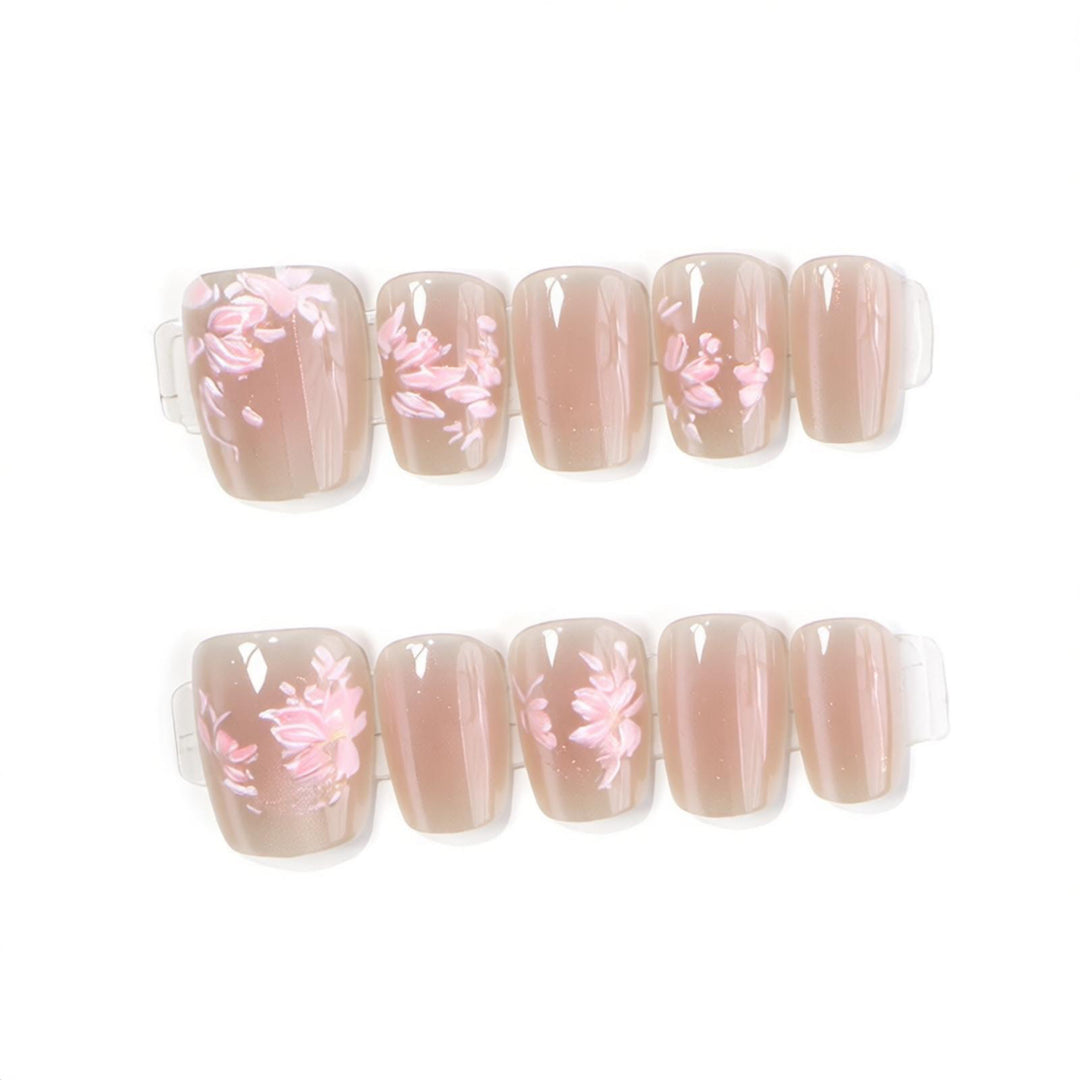 Floral Design Press-On Nail Set Kalsten