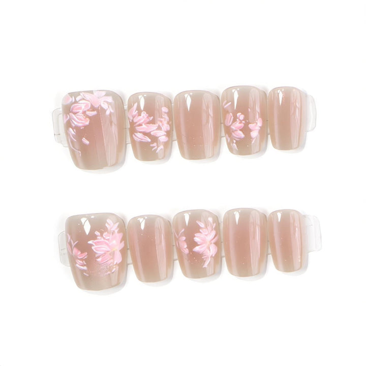 Floral Design Press-On Nail Set Kalsten