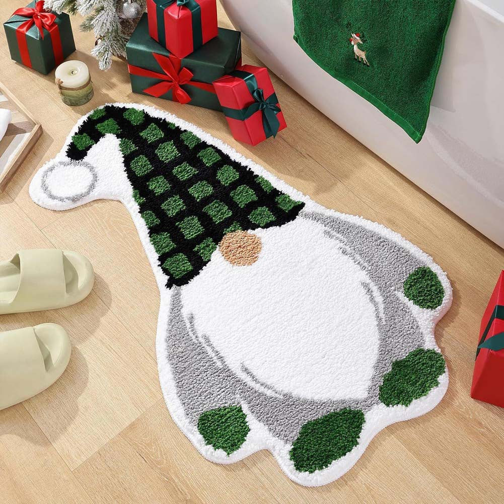 Whimsical Gnome Design Bath Mat