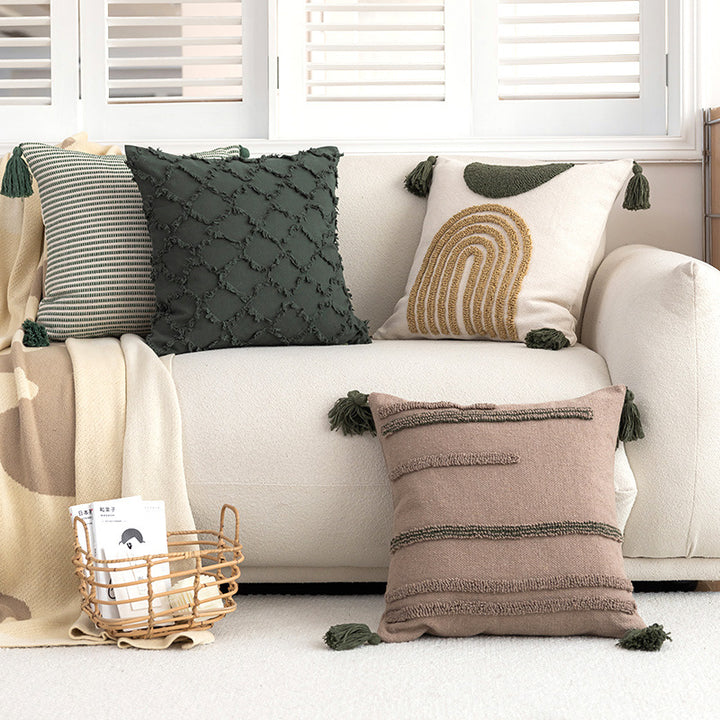 Striped Accent Cushion with Texture