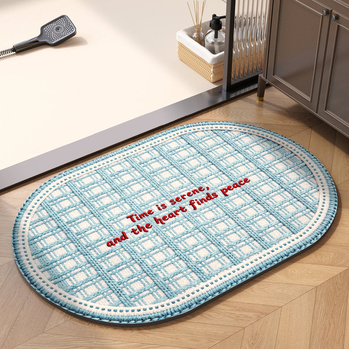 Decorative Heart-Themed Bath Mat