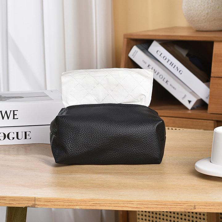 Premium Leather Tissue Box Cover Kalsten