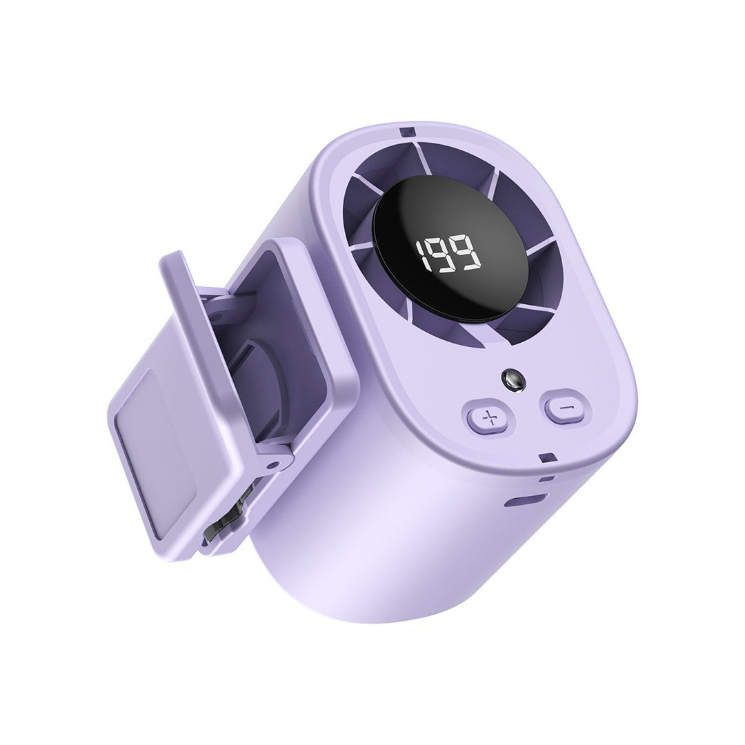 Unisex nan portable clip-on waist cooling fan with LED display Kalsten