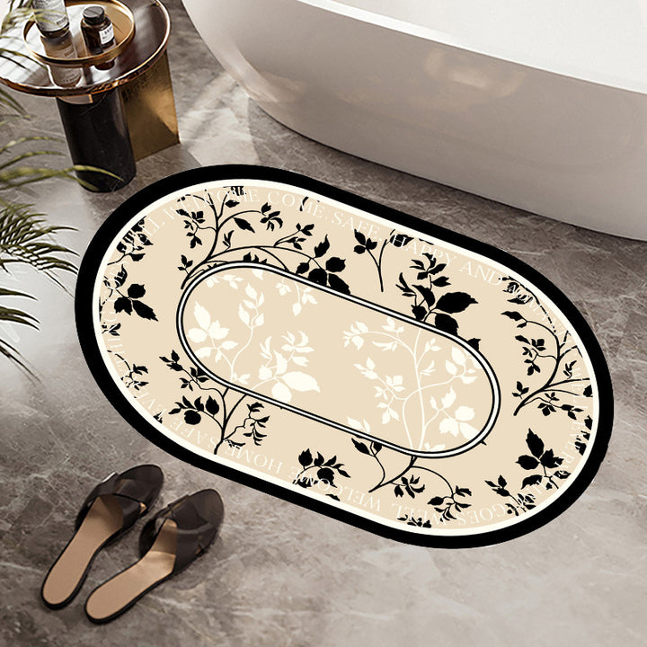 Floral Patterned Bath Mat