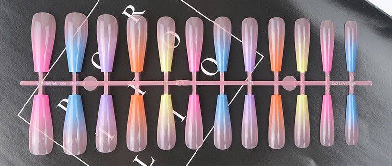 Gradient Ombre Long Press-On Nails Kalsten