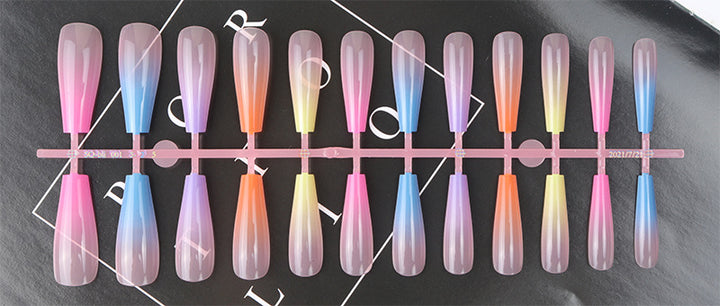 Gradient Ombre Long Press-On Nails Kalsten
