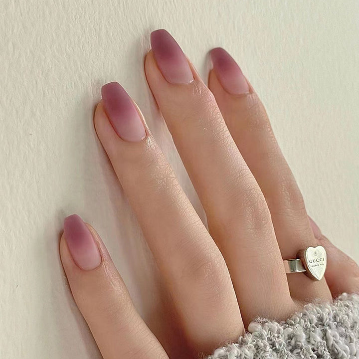 Artistic nail extensions with matte ombre effect Kalsten