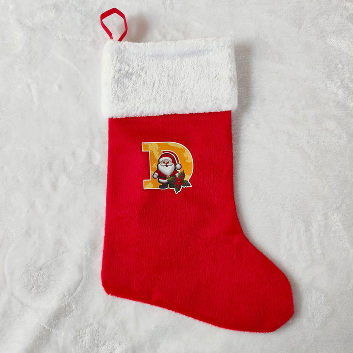 Festive Christmas stocking with customizable design