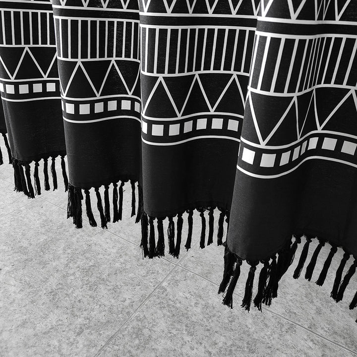 Geometric Fringe Shower Curtain Kalsten