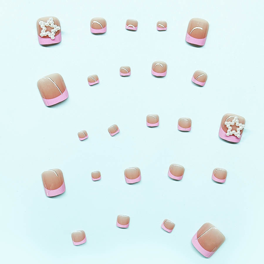 Foot nail art set with stylish 3D decorations Kalsten