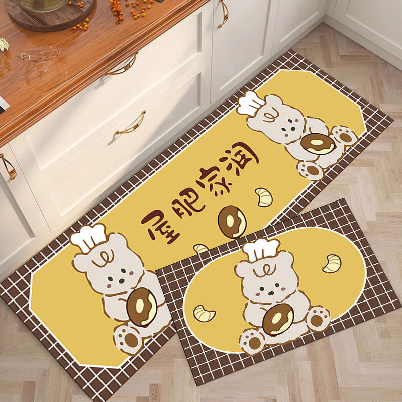 Cute Bear-Themed Kitchen Mat Kalsten