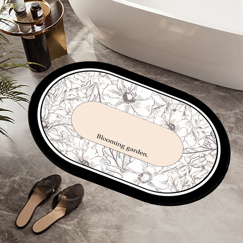 Floral Patterned Bath Mat