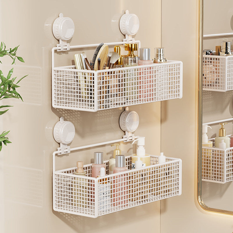Suction-Mount Vertical Mesh Cosmetic & Toiletry Organizer
