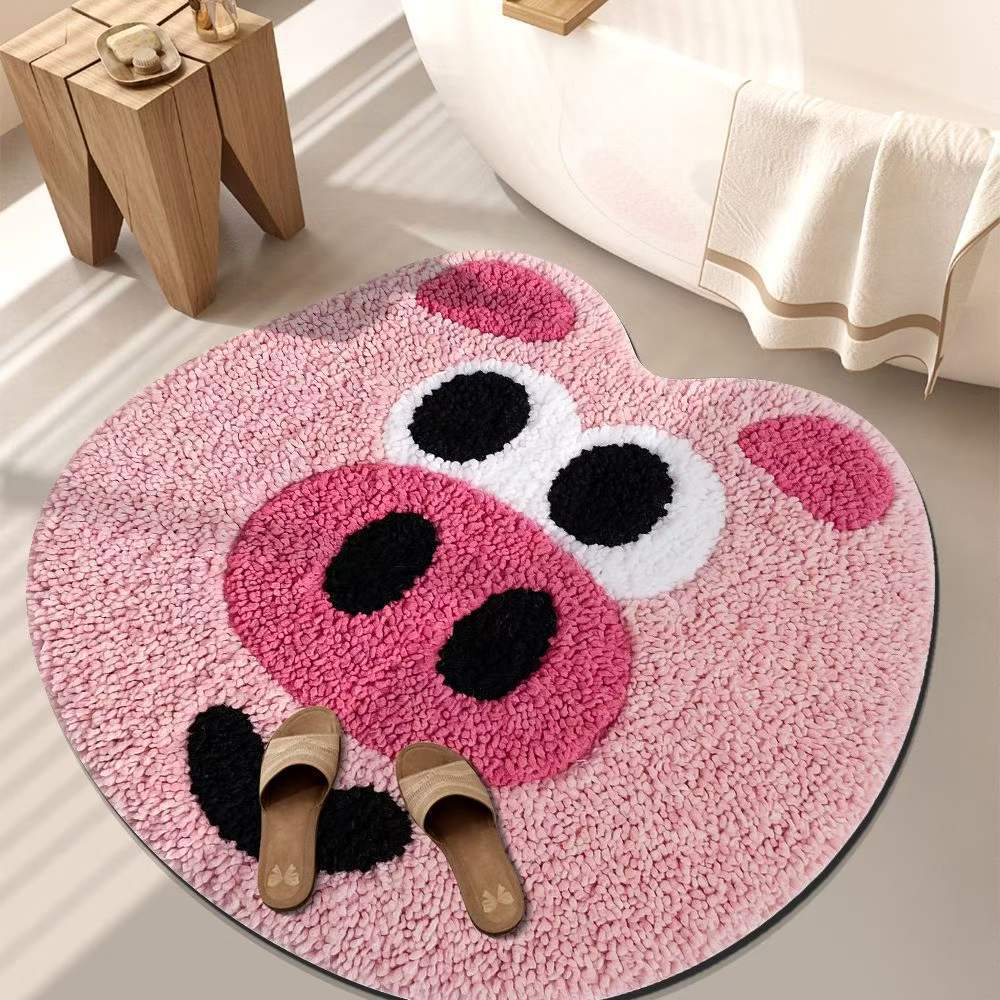 Playful Tiger-Themed Bathroom Mat Kalsten